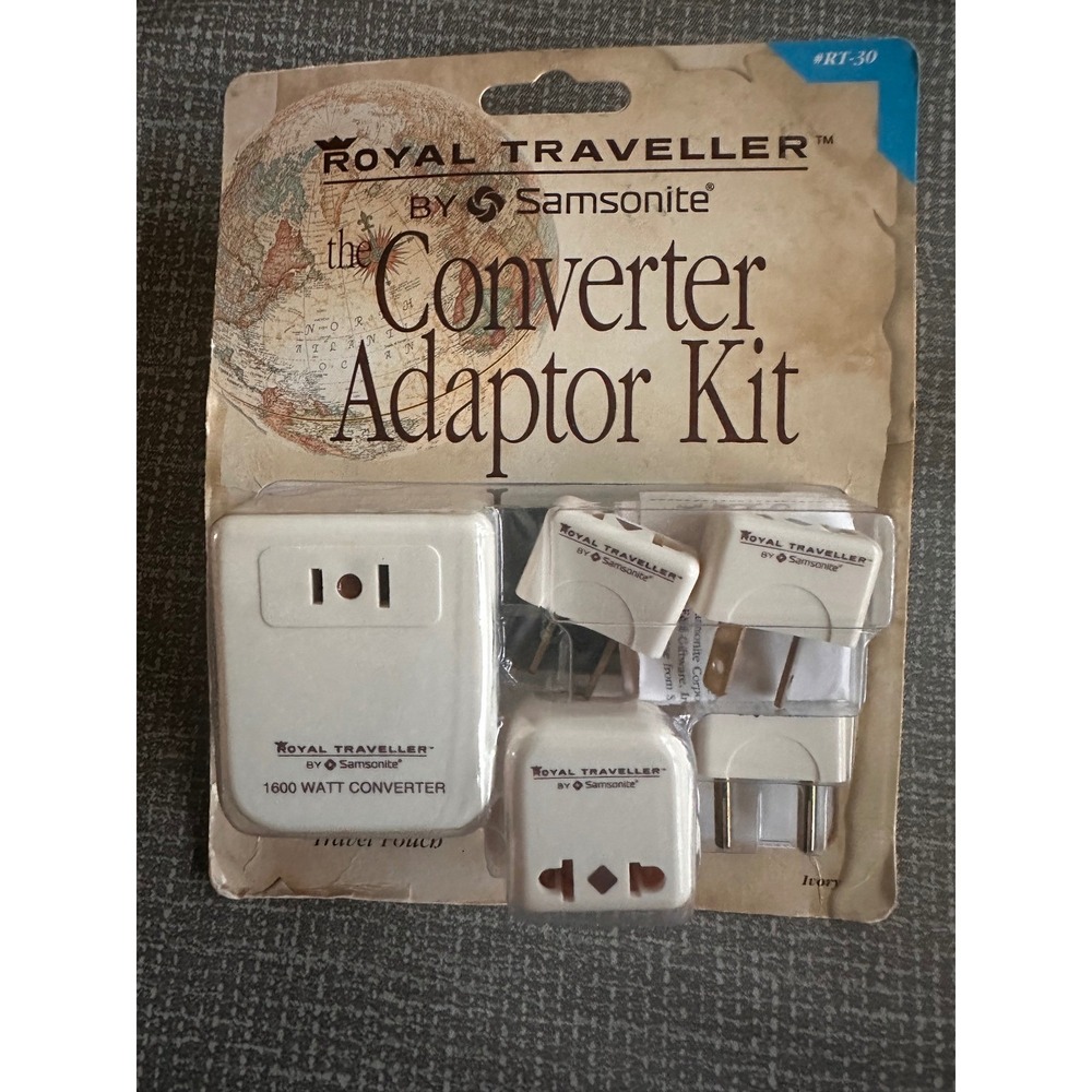 Samsonite Royal Traveller Converter Adaptor Kit RT-30 Ivory 1600 Watt Vintage